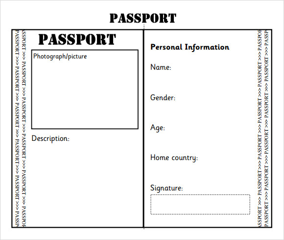 free download passport illustrator template