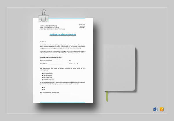 patient satisfaction survey template in ms word