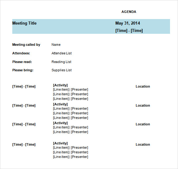 FREE 4 Sample Political Agenda Templates In PDF MS Word