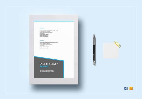 printable survey report template in ms word