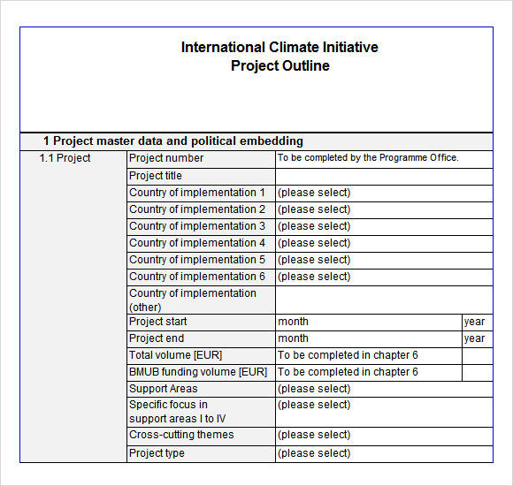 outline template excel templates sample word