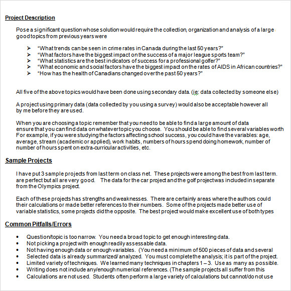 FREE 9+ Sample Project Outline Templates in PDF MS Word Excel