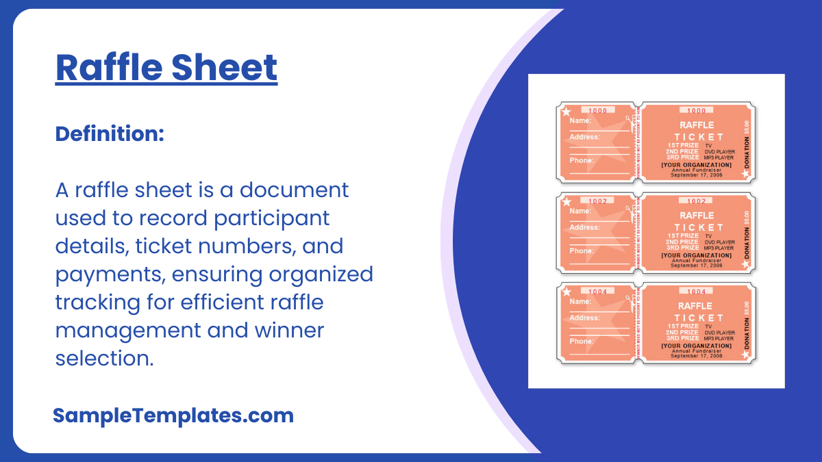 Raffle Sheet