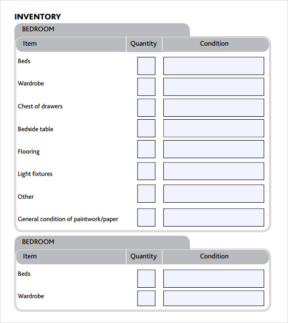 rental inventory checklist pdf