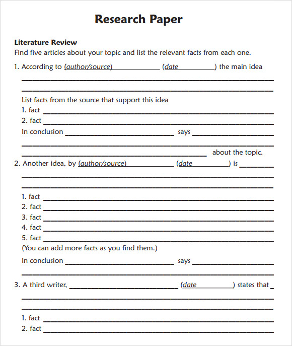 elementary outline for research paper