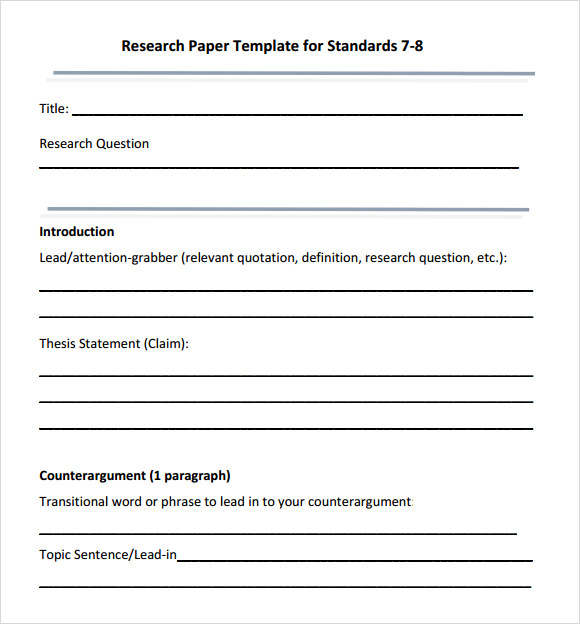 research paper format template