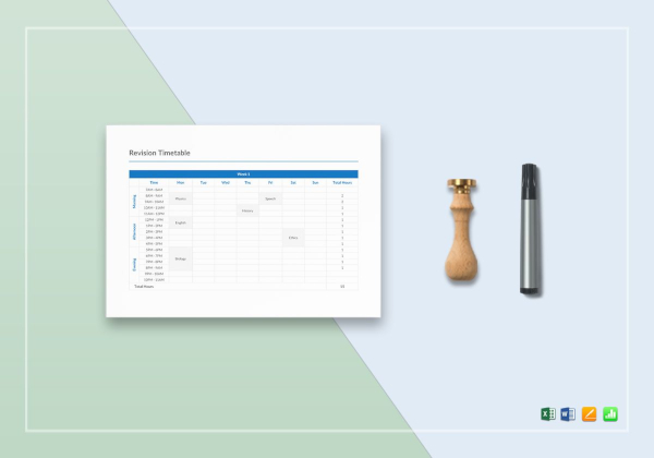 revision timetable