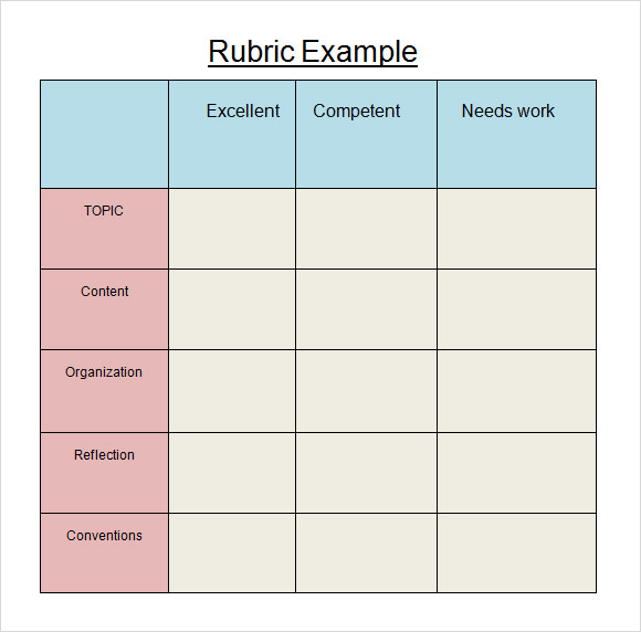 rubric examples