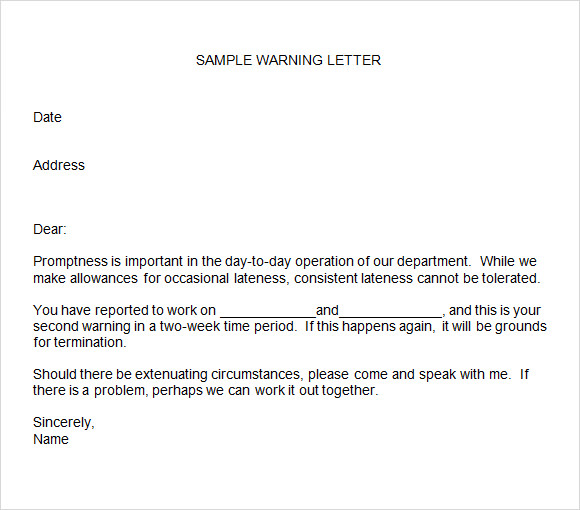 sample memo letter for habitual late