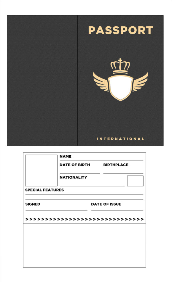 free download inside passport illustrator template