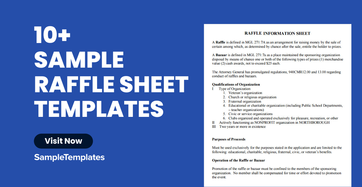 sample raffle sheet templates