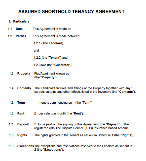 shorthold tenancy inventory
