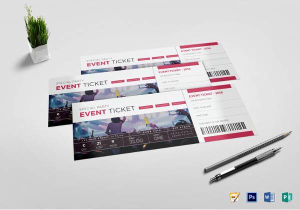 special event ticket template