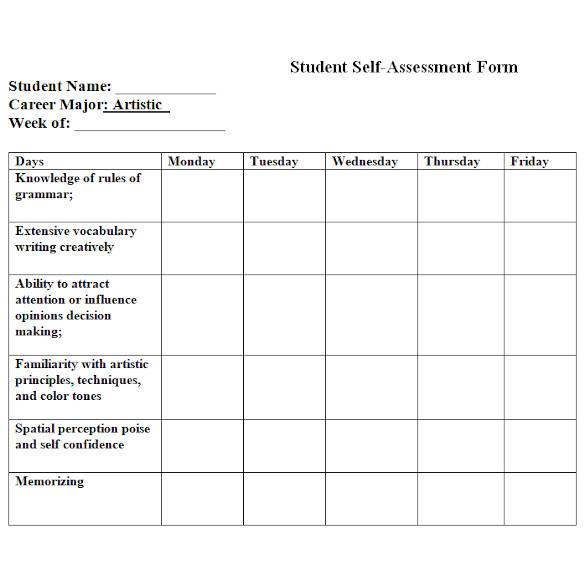 self assessment assignments