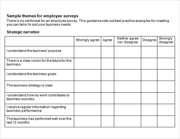 Employee Satisfaction Survey Template Word DocTemplates