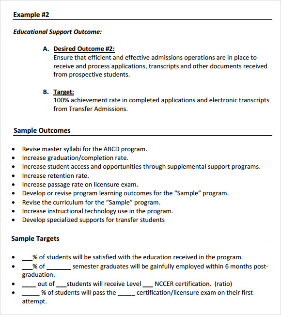 unit assessment plan template