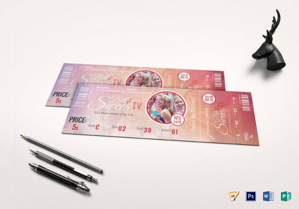 vip event ticket template