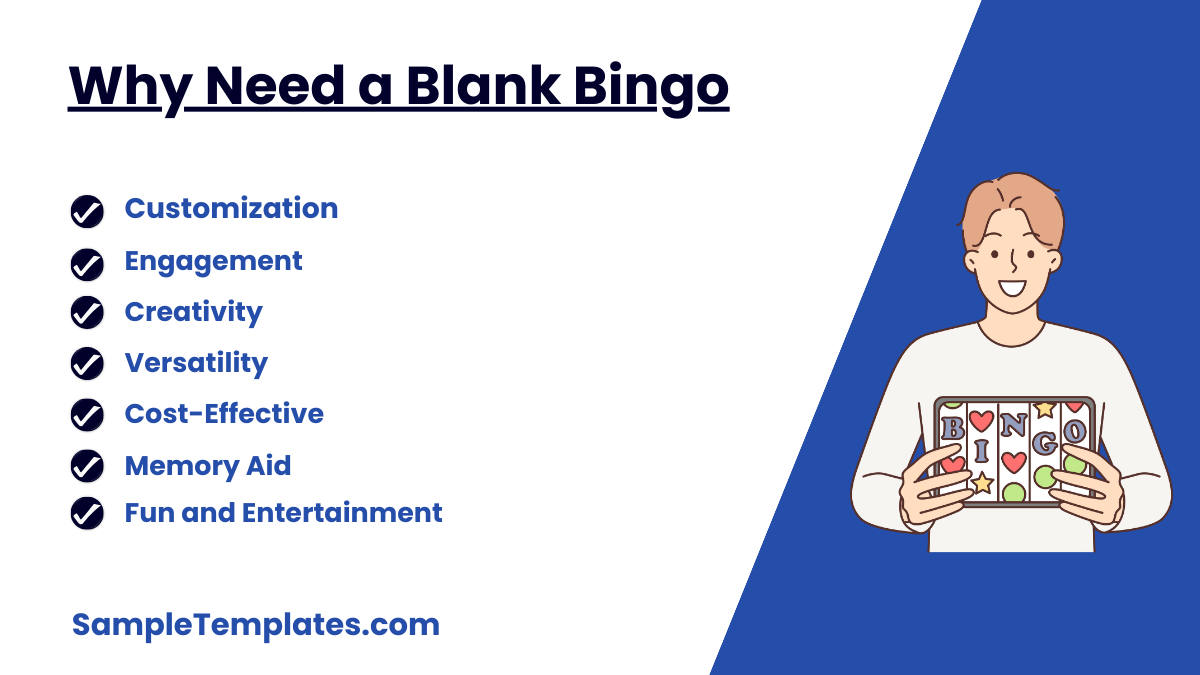 why need a blank bingo