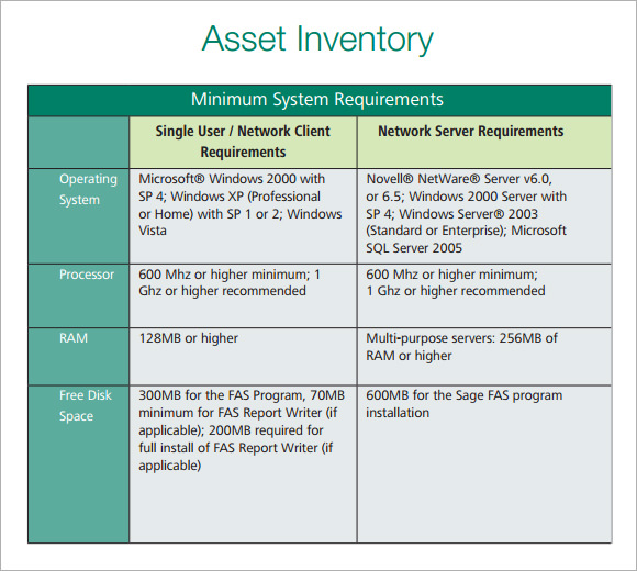 FREE 9+ Asset Inventory Templates in MS Word | PDF