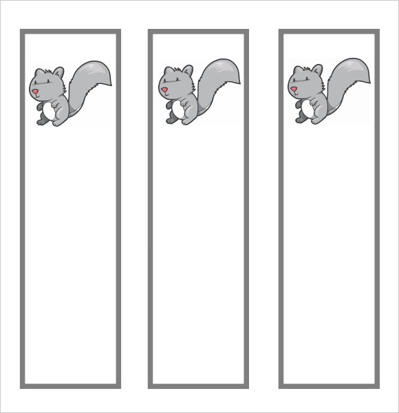 Printable bookmark template