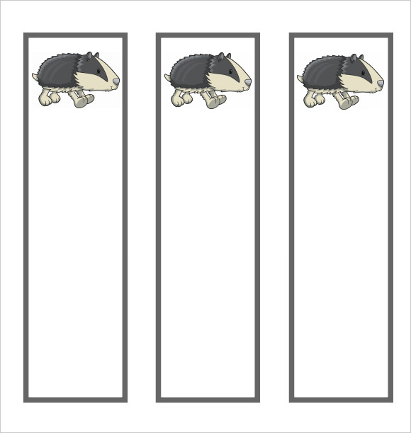 microsoft bookmark template