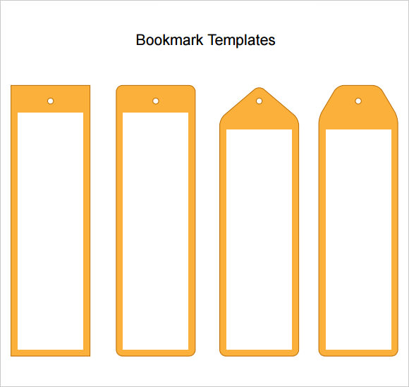 Free Blank Bookmark Template Word