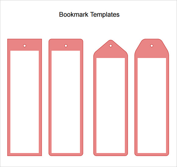 free blank bookmark template