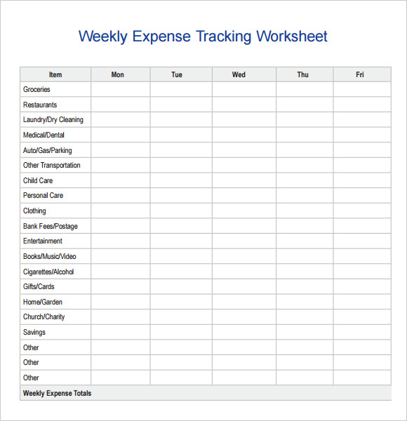 FREE 13+ Sample Expense Sheet Templates in PDF