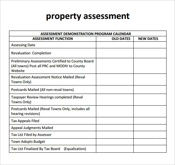 FREE 9+ Sample Property Assessment Templates in PDF