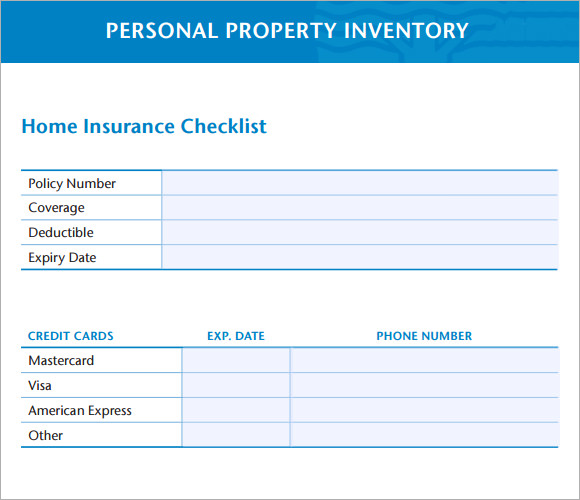 property inventory format