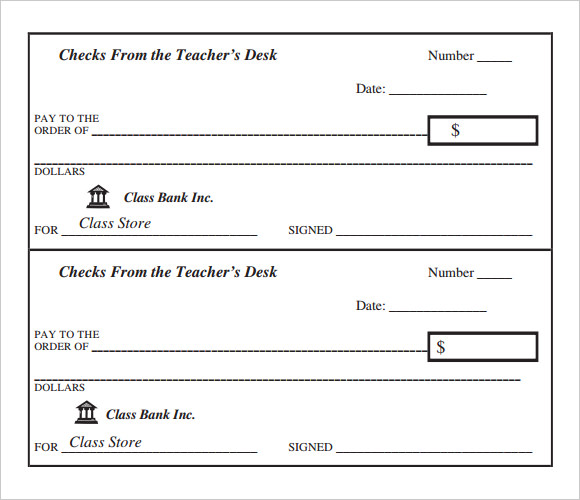 sample blank cheque template