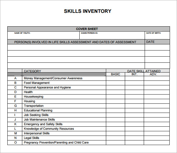 13+ Skills Inventory Templates | Sample Templates