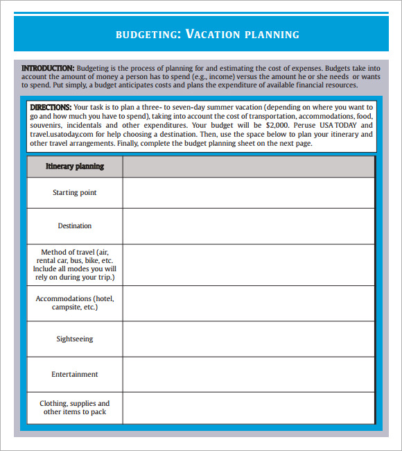 FREE 11 Travel Budget Templates In Google Docs Google Sheets Excel 