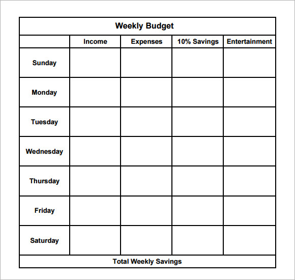 weekly budget calculator