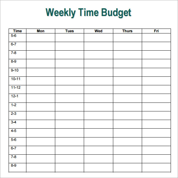 daily budget calendar