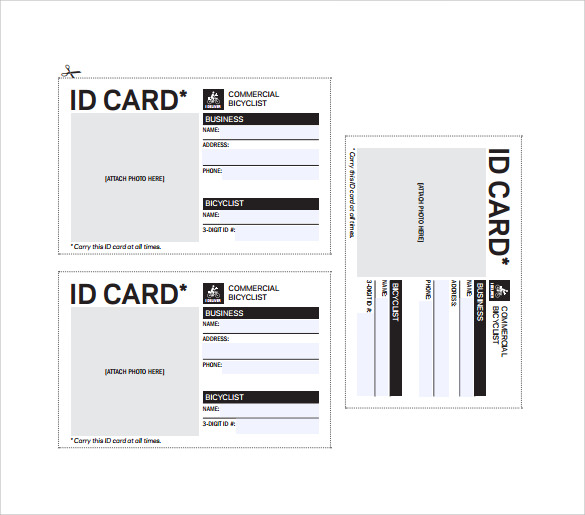 Vertical Blank ID Card Template in Publisher, Illustrator, MS Word, Pages -  Download