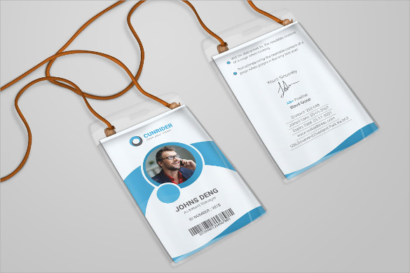 corporate id card template