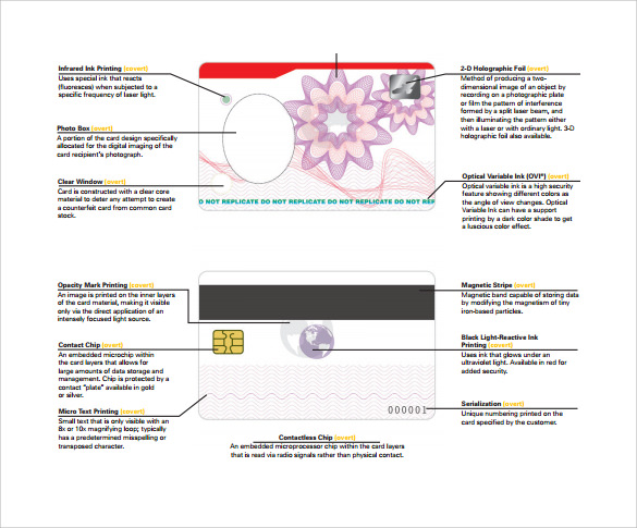 id card template format