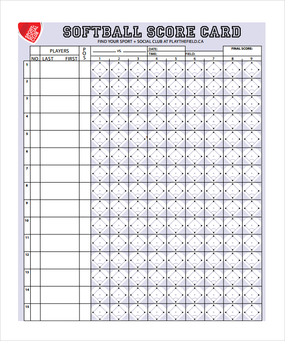 Free Printable Baseball Score Sheet Template Printable Templates