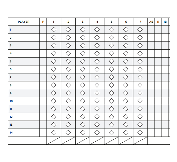 Softball Printable Score Sheets Printable Word Searches