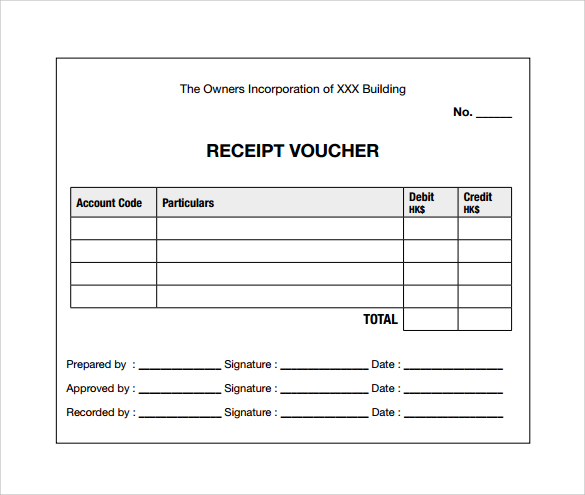 Free 8 Sample Receipt Voucher Templates In Pdf Ms Word