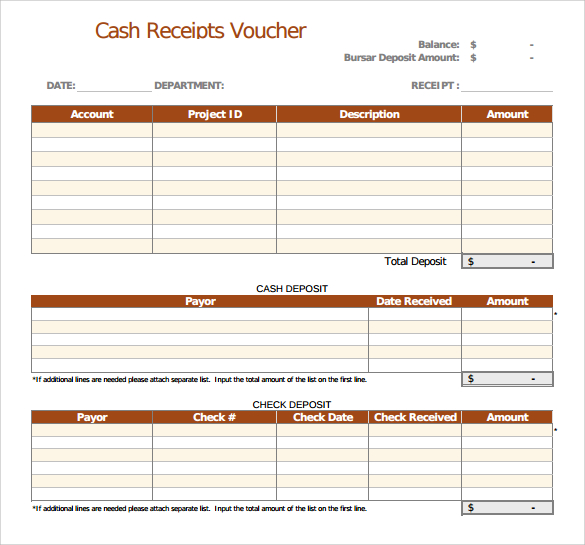 Download Free 8 Sample Receipt Voucher Templates In Pdf Ms Word