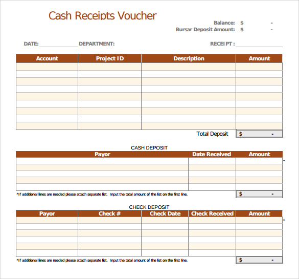 Free 8 Sample Receipt Voucher Templates In Pdf Ms Word