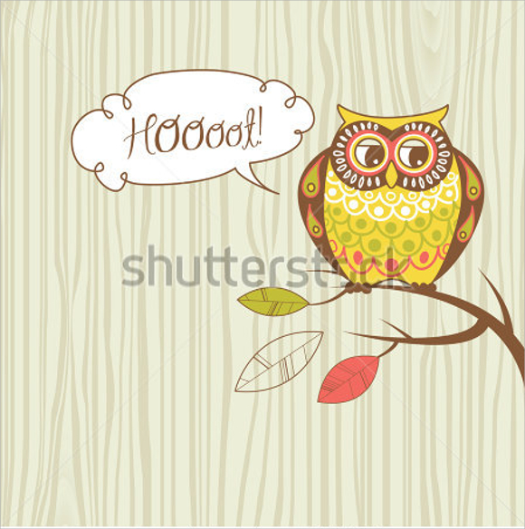 cute vector owl template