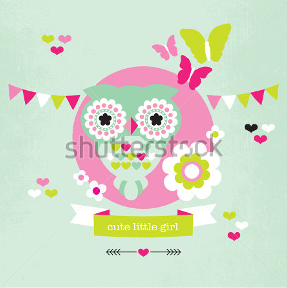 cute pastel owl template