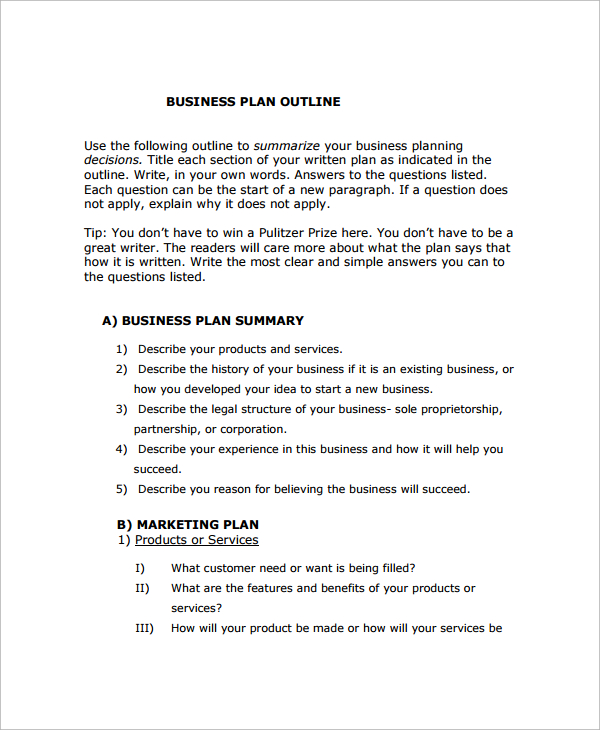 start up summary business plan example