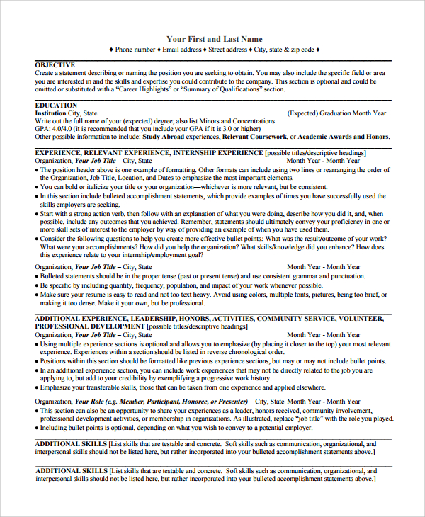 FREE 8+ Sample Event Planner Resume Templates in PDF