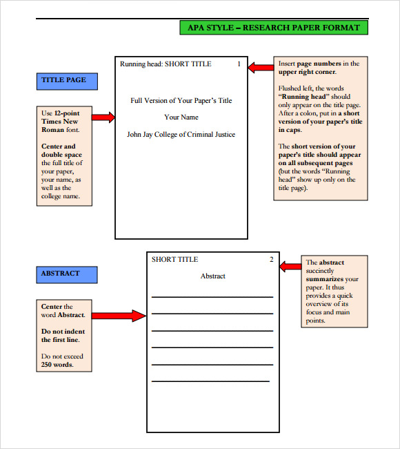 sample research paper using apa format 6th edition