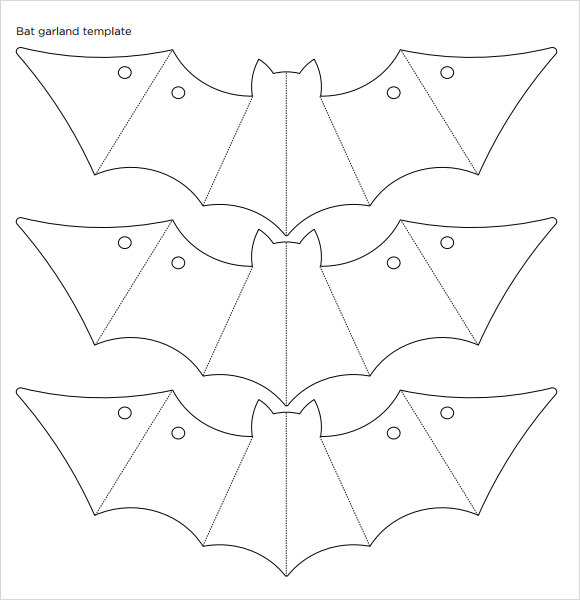 bat garland template