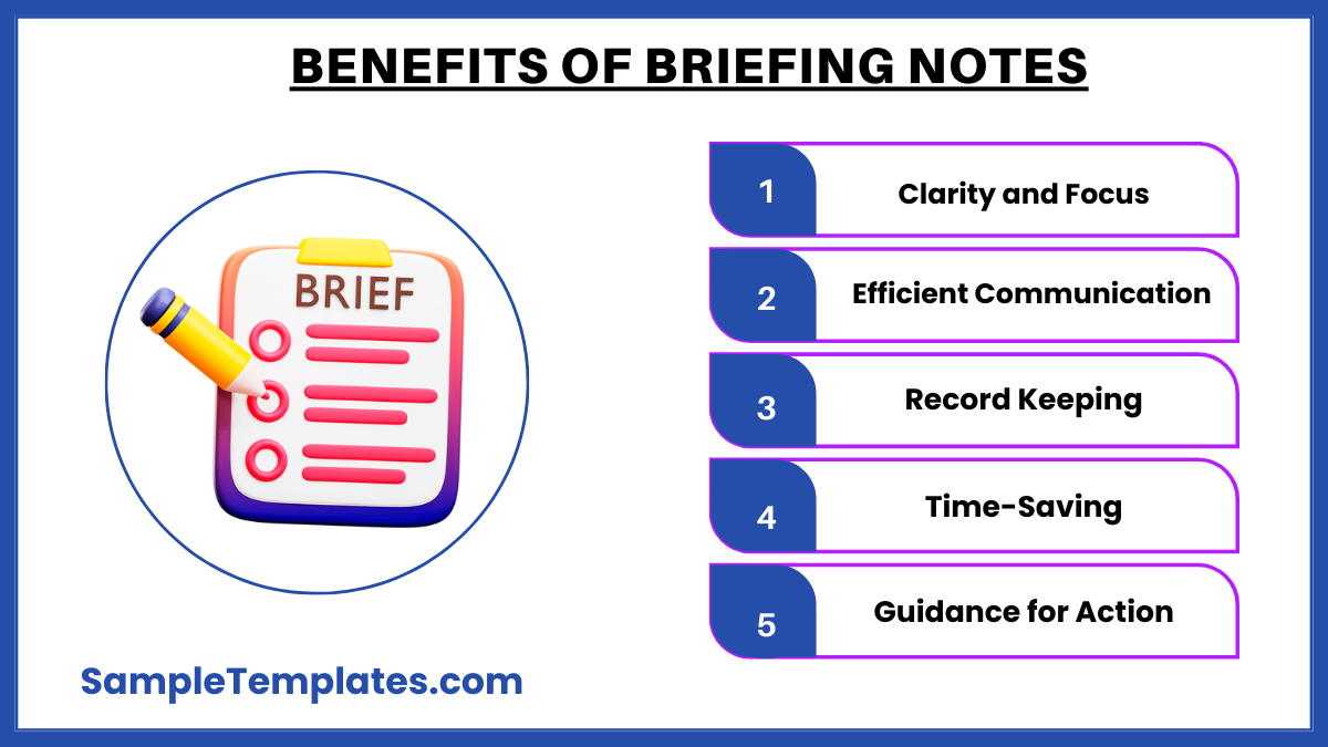 benefits of briefing notes